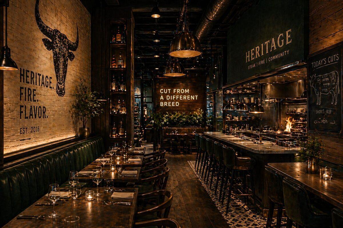 Restaurant interior reflecting concept identity and strategic positioning