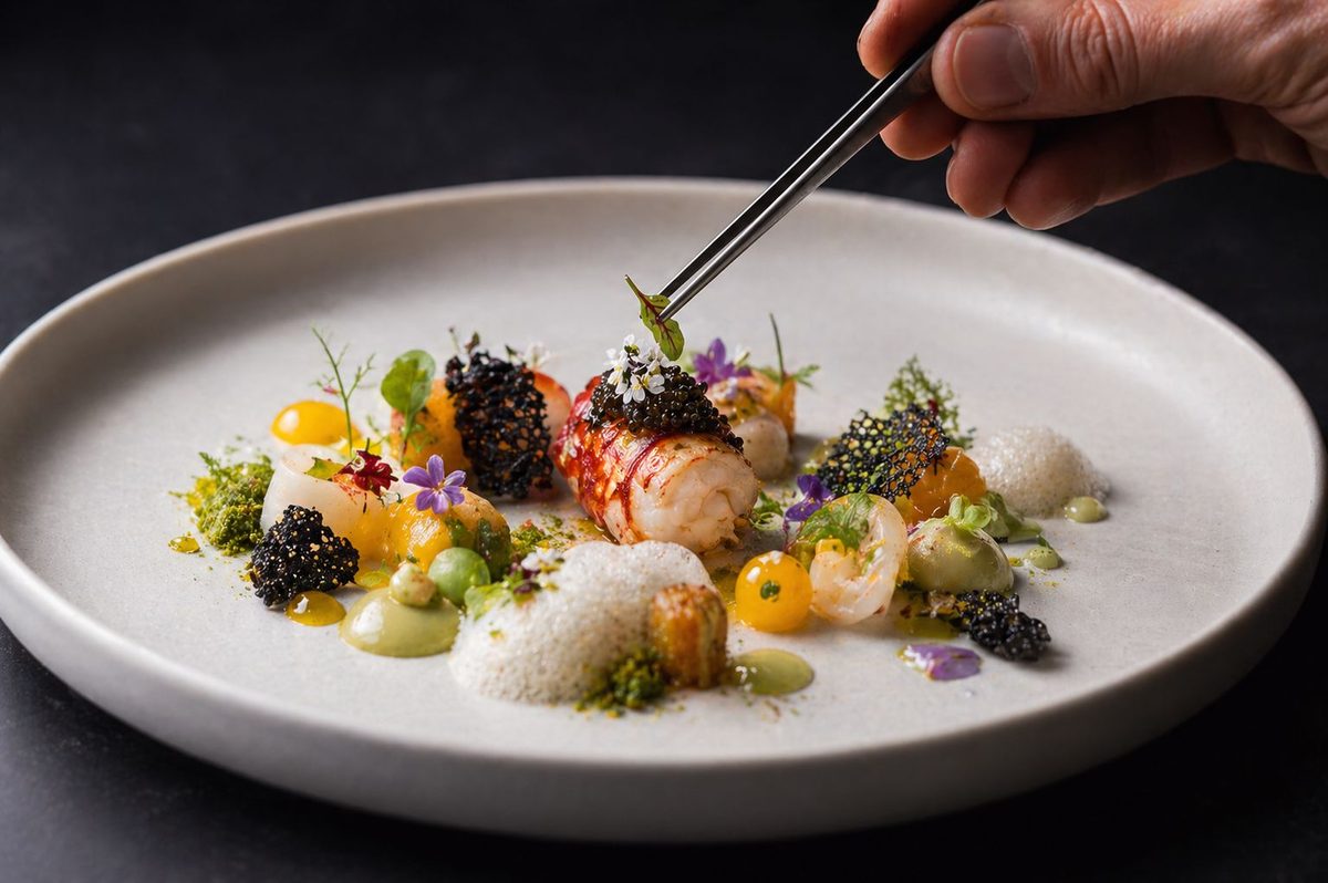 Fine dining plating with innovative protein techniques — future of fine dining menus