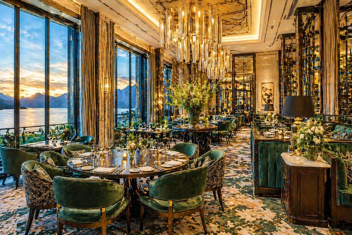 Premium hotel restaurant interior — destination outlet strategy and local market positioning